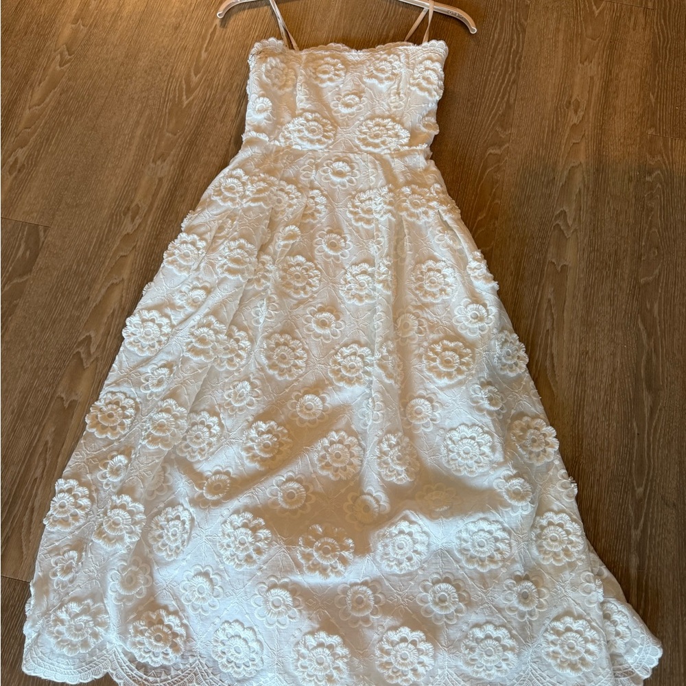 Yumi Kim Cream Lace Midi Dress